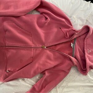 Aritzia TNA pink vintage zip up